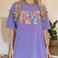 Created By God Chosen By Jesus Called To Be a Teacher Women's Comfort Colors T-Shirt Violet