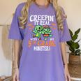 Creepin It Real Monster School 5th Grade Teacher Halloween Women's Comfort Colors T-Shirt Violet Creepin It Real Monster School 5th Grade Teacher Halloween Women's Comfort Colors T-Shirt Violet