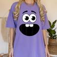 Creepy Carrots Face Teacher Halloween Costume Matching Women's Comfort Colors T-Shirt Violet Creepy Carrots Face Teacher Halloween Costume Matching Women's Comfort Colors T-Shirt Violet