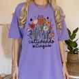 Cultivando Bilingues Dual Language Crew Bilingual Teacher Men Women Girls Kids Women's Comfort Colors T-Shirt Violet