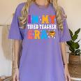 Cute Coffee Glass Face Happy Day In My Tired Teacher ERA For Men Women Women's Comfort Colors T-Shirt Violet