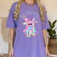 Cute Ghost Book Reading Halloween Teacher Top Girls Women Women's Comfort Colors T-Shirt Violet