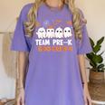 Cute Ghosts Pre-K Boo Crew Teachers Halloween Party Team For Men Women Kids Women's Comfort Colors T-Shirt Violet