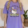 Cute Goose It's A Beautiful Day To Teach 1st Grade Teacher Women's Comfort Colors T-Shirt Violet