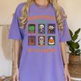 Cute Halloween Teacher Women's Comfort Colors T-Shirt Violet Cute Halloween Teacher Women's Comfort Colors T-Shirt Violet