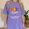 Cute Math Coach Teacher Mathematical Nerd School Women's Comfort Colors T-Shirt Violet Cute Math Coach Teacher Mathematical Nerd School Women's Comfort Colors T-Shirt Violet