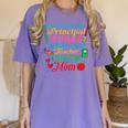 Cute Principal Nurse Lunch Lady Teacher Coach Homeschool Mom Women's Comfort Colors T-Shirt Violet Cute Principal Nurse Lunch Lady Teacher Coach Homeschool Mom Women's Comfort Colors T-Shirt Violet
