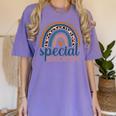 Cute Special Education Leopard Print SPED Teacher Idea Women's Comfort Colors T-Shirt Violet