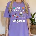 Cute Teacher My Students Are Out-Of This World Space Women's Comfort Colors T-Shirt Violet Cute Teacher My Students Are Out-Of This World Space Women's Comfort Colors T-Shirt Violet