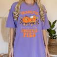 Cute Thanksgiving Teacher Thankful For My Sweetie Pies Mom Women's Comfort Colors T-Shirt Violet
