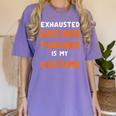 Daycare Teacher Halloween Costume Tired Day Care Shirt Women's Comfort Colors T-Shirt Violet Daycare Teacher Halloween Costume Tired Day Care Shirt Women's Comfort Colors T-Shirt Violet