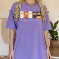 Daycare Teacher Halloween Infant Squad Spooky Childcare Fall Women's Comfort Colors T-Shirt Violet