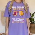 Dear Teacher Bestie You'Re Totally My Jam Shirt Kids Women's Comfort Colors T-Shirt Violet Dear Teacher Bestie You'Re Totally My Jam Shirt Kids Women's Comfort Colors T-Shirt Violet