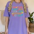 Dinosaurs Didnt Read Book Lover Boys Kids Teacher Women's Comfort Colors T-Shirt Violet