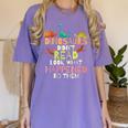 Dinosaurs Didnt Read Look What Happened To Them Teacher Women's Comfort Colors T-Shirt Violet