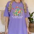 Dinosaurs Teachersaurus Like A Normal Teacher More Awesome Women's Comfort Colors T-Shirt Violet
