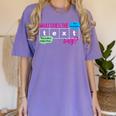 What Does The Text Say Text Evidence Reading Teacher For Men Women Women's Comfort Colors T-Shirt Violet