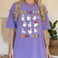 What Are We Doing Today Ghost PE Teacher Team Halloween Women's Comfort Colors T-Shirt Violet What Are We Doing Today Ghost PE Teacher Team Halloween Women's Comfort Colors T-Shirt Violet