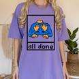 All Done Sign Language Speech Pathology Aac Sped Teacher Women's Comfort Colors T-Shirt Violet