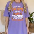 I Don't Need a Costume I'm An Art Teacher Retro Halloween Women's Comfort Colors T-Shirt Violet