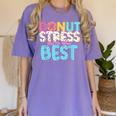 Donut Stress Just Do Your Best Teachers Testing Day For Men Women Girls Kids Women's Comfort Colors T-Shirt Violet