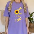 Dragonfly Sunflower Teacher Growth Mindset Choose To Shine Women's Comfort Colors T-Shirt Violet