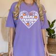 Drama Teacher Heart Pumpkin Ghost Halloween Kids Women's Comfort Colors T-Shirt Violet Drama Teacher Heart Pumpkin Ghost Halloween Kids Women's Comfort Colors T-Shirt Violet