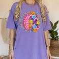 Dyslexia Different Perspective Reading Brain Floral Teacher Women's Comfort Colors T-Shirt Violet