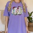 Eagles Teacher School Sports Fan Team Spirit Women's Comfort Colors T-Shirt Violet Eagles Teacher School Sports Fan Team Spirit Women's Comfort Colors T-Shirt Violet