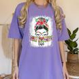 Early Head Start Life Messy Bun Back To School Teacher Women Women's Comfort Colors T-Shirt Violet Early Head Start Life Messy Bun Back To School Teacher Women Women's Comfort Colors T-Shirt Violet