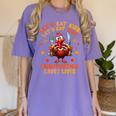 Eat Kids Punctuation Saves Lives Thanksgiving Turkey Teacher Women's Comfort Colors T-Shirt Violet Eat Kids Punctuation Saves Lives Thanksgiving Turkey Teacher Women's Comfort Colors T-Shirt Violet