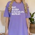 Eat Sleep Calculus Repeat Mathematics Math Teacher Women's Comfort Colors T-Shirt Violet Eat Sleep Calculus Repeat Mathematics Math Teacher Women's Comfort Colors T-Shirt Violet