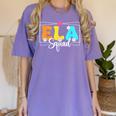 ELA Squad Teacher Back To School English Language Arts Women's Comfort Colors T-Shirt Violet