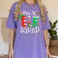 Elf Squad Pre-k Teacher Christmas Child Xmas Women's Comfort Colors T-Shirt Violet Elf Squad Pre-k Teacher Christmas Child Xmas Women's Comfort Colors T-Shirt Violet