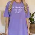 En Francais S'Il Vous Plait French Teacher Back To School Women's Comfort Colors T-Shirt Violet