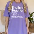 English Teacher Definition Back To School First Day Women's Comfort Colors T-Shirt Violet English Teacher Definition Back To School First Day Women's Comfort Colors T-Shirt Violet
