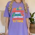 English Teacher Dinosaurs Didn’t Read What Happened To Them Women's Comfort Colors T-Shirt Violet English Teacher Dinosaurs Didn’t Read What Happened To Them Women's Comfort Colors T-Shirt Violet