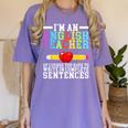 Im English Teacher You Have To Write In Complete Sentences Women's Comfort Colors T-Shirt Violet Im English Teacher You Have To Write In Complete Sentences Women's Comfort Colors T-Shirt Violet