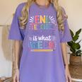 English Teaching ENL Teacher Language Is What We Do Women's Comfort Colors T-Shirt Violet