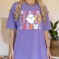 ESL Teacher Boo Crew Halloween Costume Women's Comfort Colors T-Shirt Violet