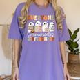 Everyone Communicates Differently Halloween Sped Teacher Women's Comfort Colors T-Shirt Violet Everyone Communicates Differently Halloween Sped Teacher Women's Comfort Colors T-Shirt Violet