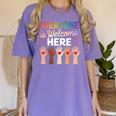 Everyone Is Welcome Here Shirt Teacher Women's Comfort Colors T-Shirt Violet Everyone Is Welcome Here Shirt Teacher Women's Comfort Colors T-Shirt Violet