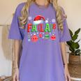 FA LA 8 Christmas Santa FA La Math Teacher Student Women's Comfort Colors T-Shirt Violet