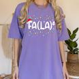 FA LA8 Christmas Santa Fa La Math Teacher Men Women Women's Comfort Colors T-Shirt Violet FA LA8 Christmas Santa Fa La Math Teacher Men Women Women's Comfort Colors T-Shirt Violet