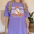 Fab Boo Lous 5th Grade Teacher Retro Ghost Spooky Halloween Women's Comfort Colors T-Shirt Violet Fab Boo Lous 5th Grade Teacher Retro Ghost Spooky Halloween Women's Comfort Colors T-Shirt Violet