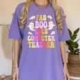 Faboolous COMPUTER TEACHER Costume This Is My Spooky Mom Dad Women's Comfort Colors T-Shirt Violet Faboolous COMPUTER TEACHER Costume This Is My Spooky Mom Dad Women's Comfort Colors T-Shirt Violet