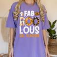 Faboolous ESL ESOL Teacher Spooky Teacher Halloween Costume For Men Women Women's Comfort Colors T-Shirt Violet