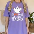 Faboolous Substitute Teacher Halloween Costume Women's Comfort Colors T-Shirt Violet