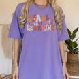 Fall In Love With Learning Autum Thanksgiving Teacher Kids Women's Comfort Colors T-Shirt Violet