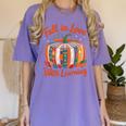 Fall In Love With Learning Book Lover Autumn Pumpkin Teacher Women's Comfort Colors T-Shirt Violet Fall In Love With Learning Book Lover Autumn Pumpkin Teacher Women's Comfort Colors T-Shirt Violet